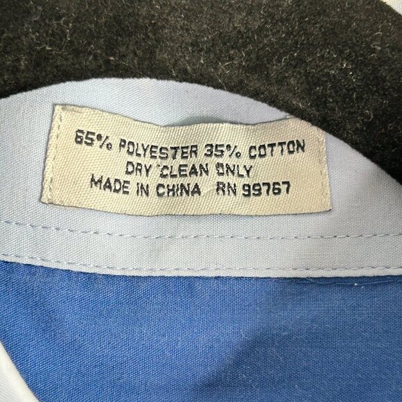 Fratello Men's Blue Button Down Shirt Neck 16.5 and Shirt 34-35 - Picture 3 of 10